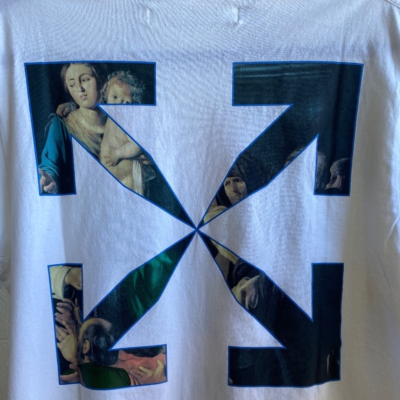 Off-White Caravaggio Print T-Shirt, Size Small NWT - Picture 4 of 4